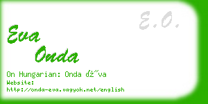 eva onda business card